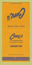 Matchbook Cover - Carre's Ramada Inn Highwood IL 30 Strike