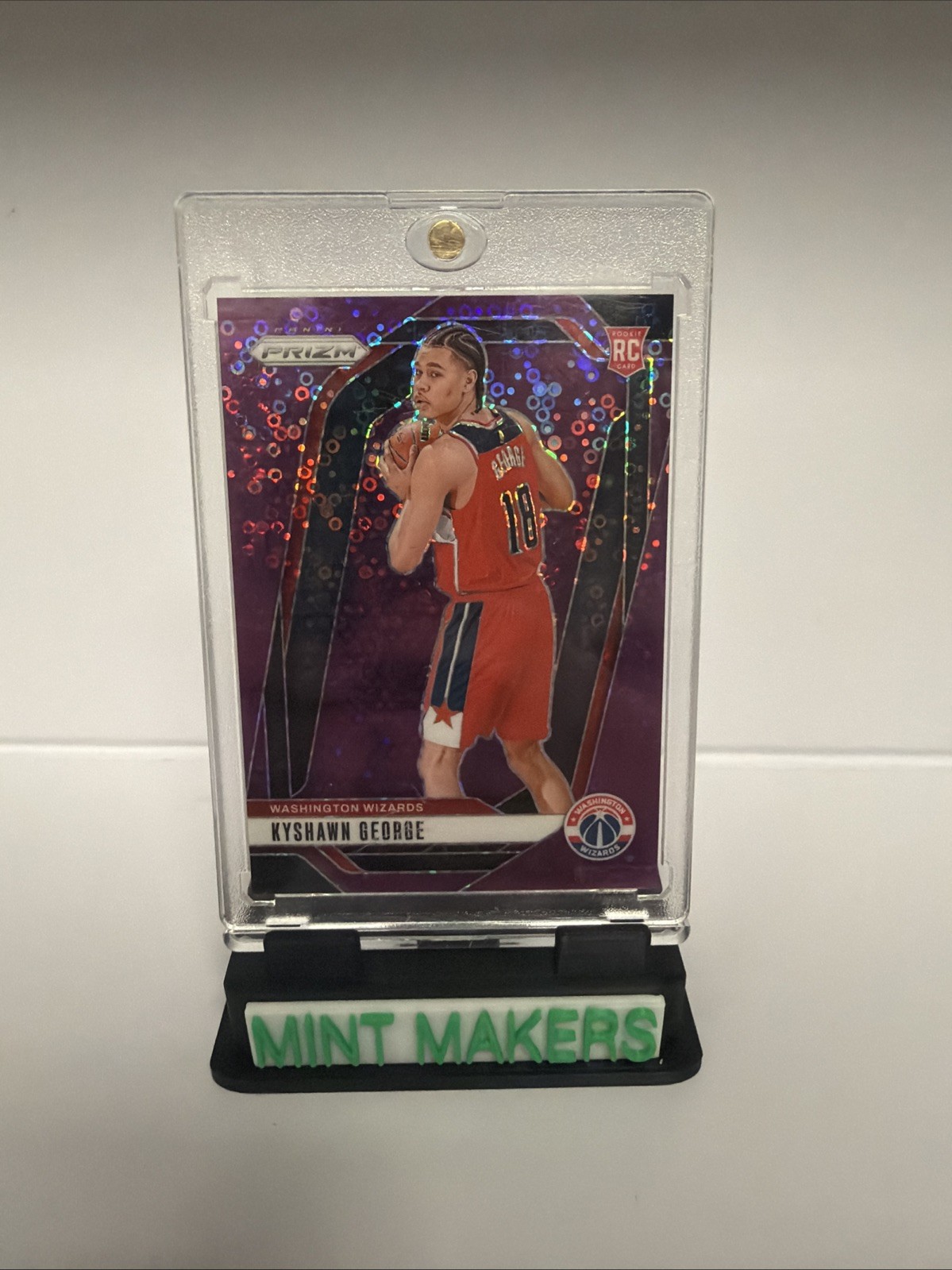 2024-25 Panini Prizm - Kyshawn George #257 Purple Fast Break Prizm /75 (RC)