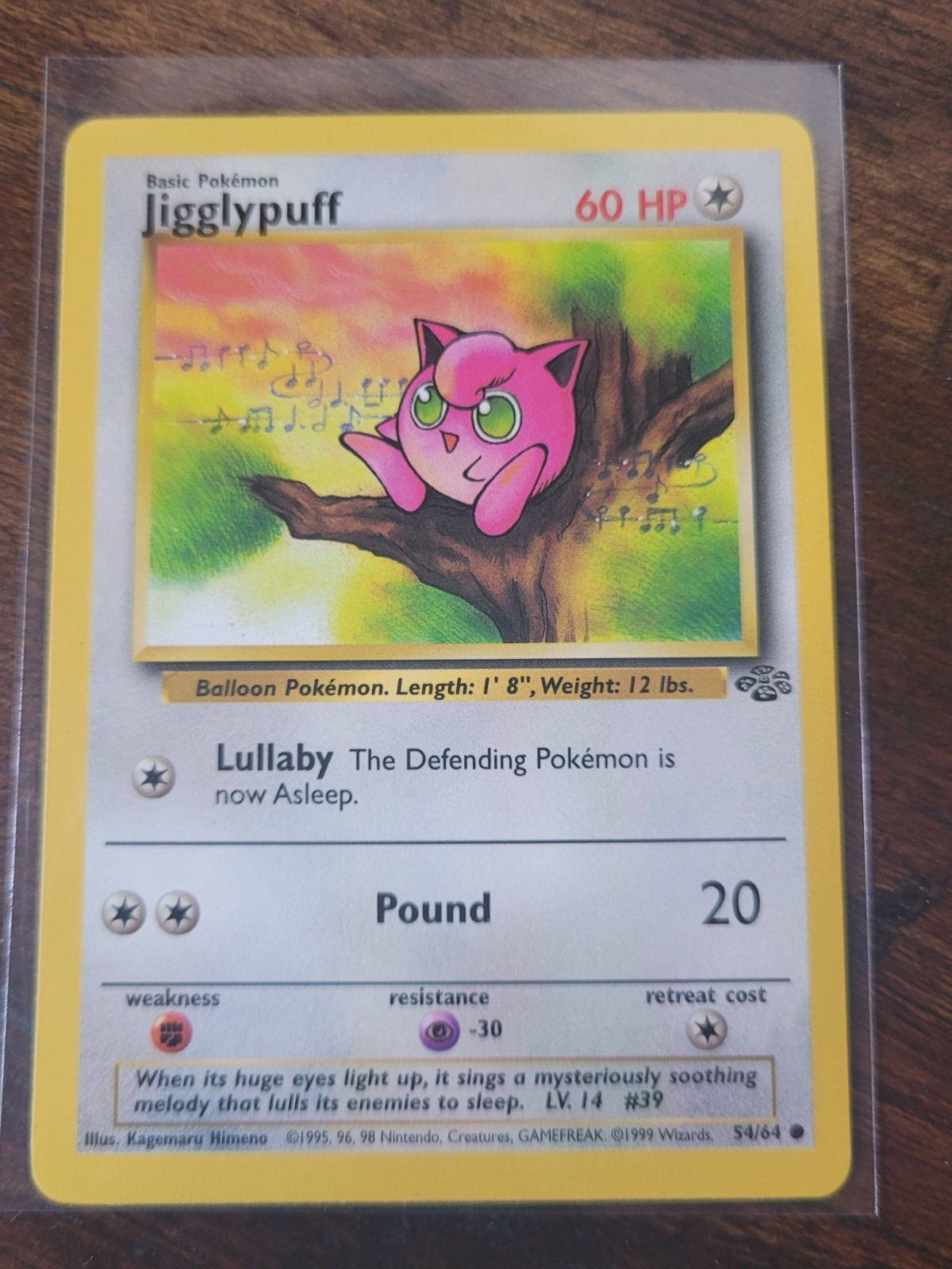 Jigglypuff 54/64 Pokemon Card Vintage Jungle Unlimited NM-Mint