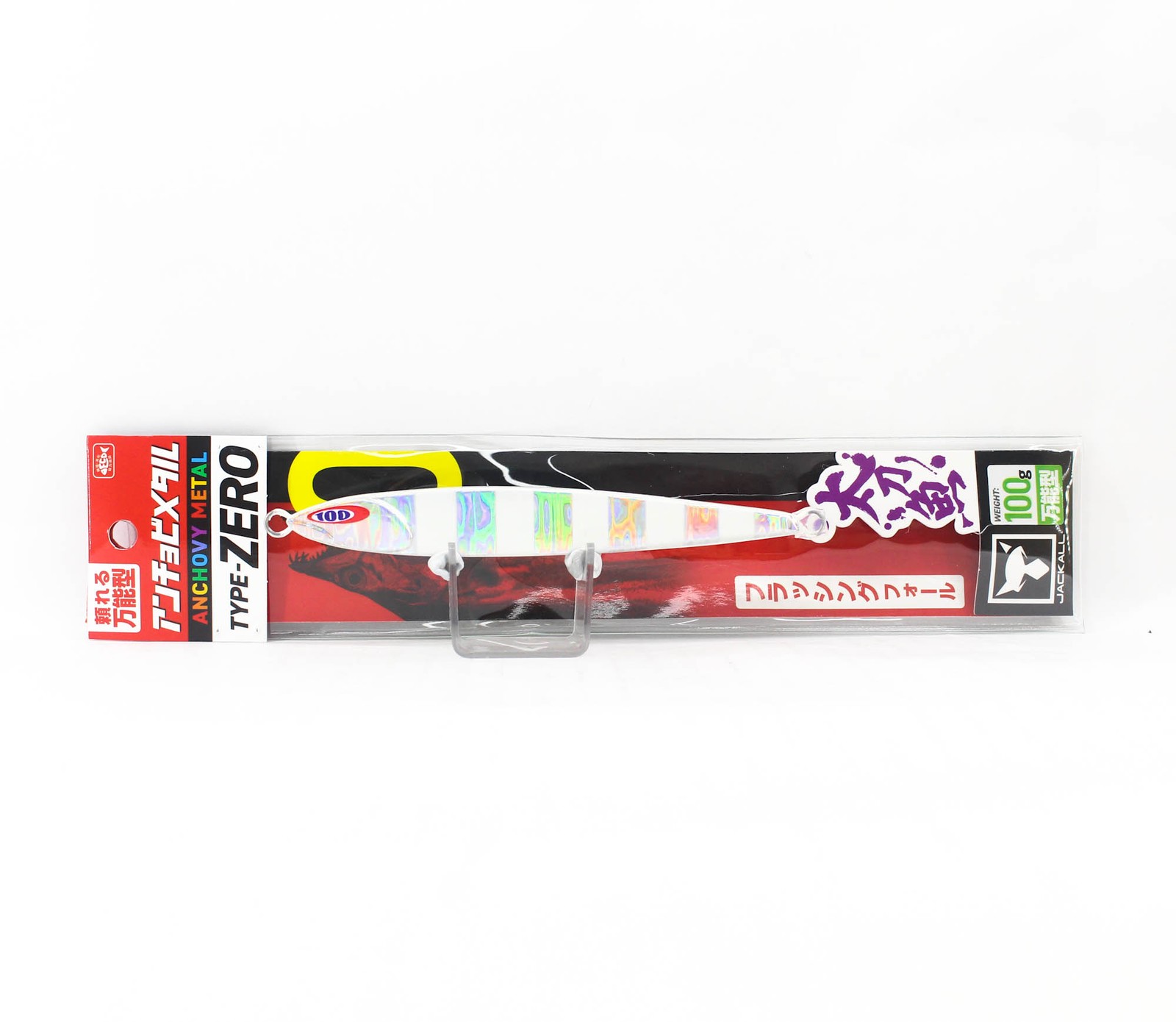 Jackall Metal Jig Anchovy Type 0 Flush Fall 100 grams Glow Stripe (8168)