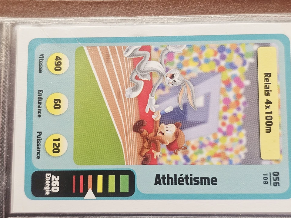 Carte à collectionner Looney Tunes Athlétisme Relais 4x100m numéro 056 108 - Photo 1/1