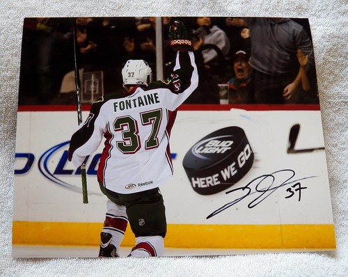 Minnesota Wild Justin Fontaine Signed 8x10 Photo Auto
