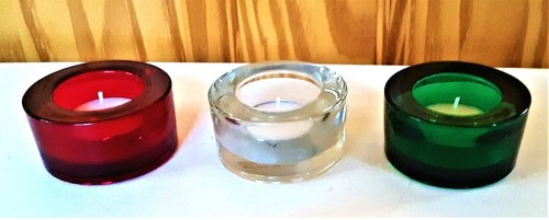 VOTIV TEELICHTER 3ER SET--ROT/GRÜN/KLAR IN ORIG. BOX--NICHT NUR ZU WEIHNACHTEN - Bild 2 von 5