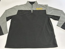 NFL Green Bay Packers Men’s 1/4 Zip Up Mock Neck Gray/Black Fleece Jacket XL