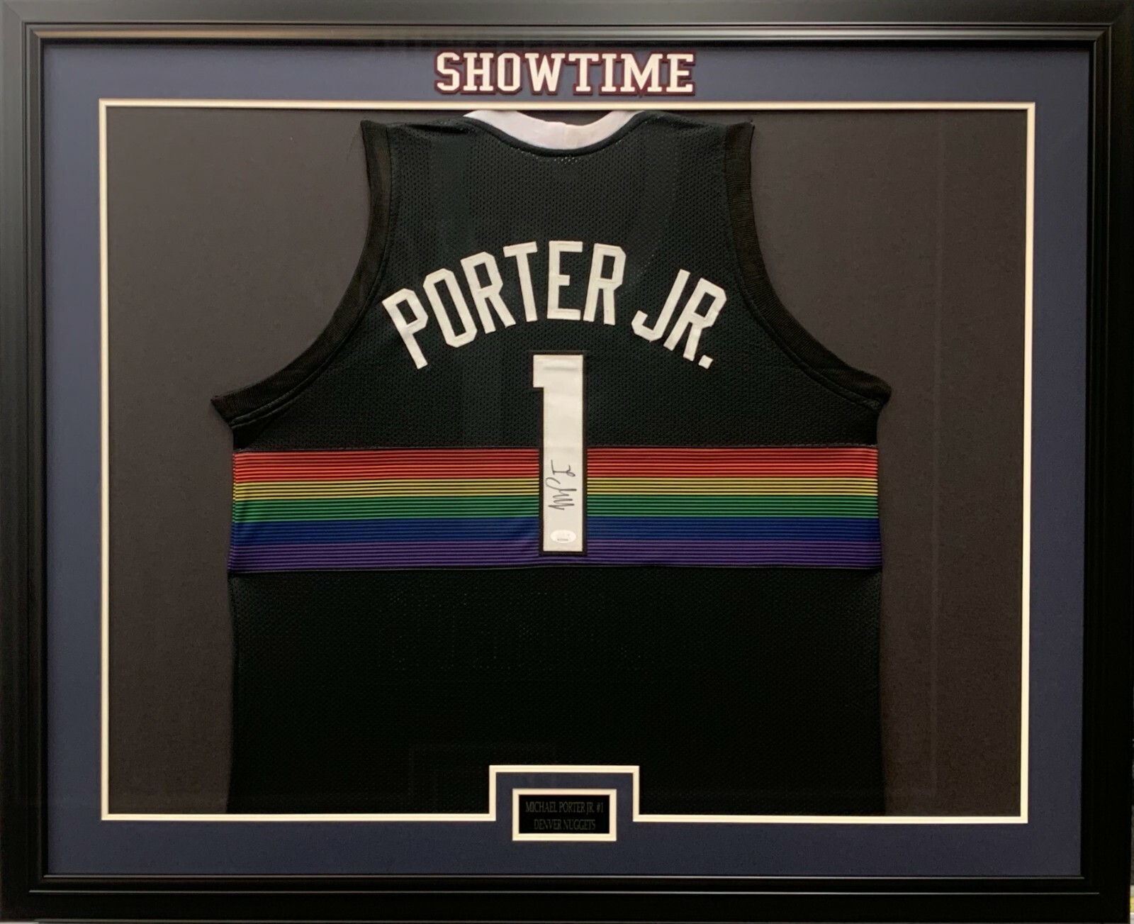 Michael Porter Jr Autographed Signed Denver Nuggets framed custom jersey NBA JSA COA 