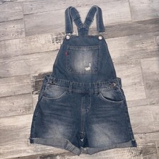 Levi s overalls girls distressed Jean Shorts faded Size 10 Regular Kids youth
