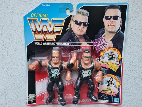 WWF 1991 Hasbro The Nasty Boys, Blue Card, WWE min...