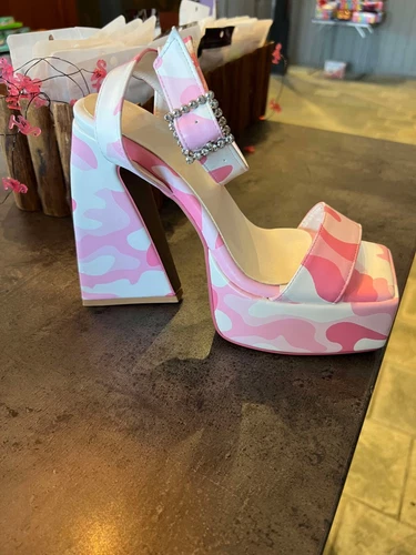 Ilona - Platform Sandals Pink Camo size 11 (Suits size 9-10) - Picture 2 of 5