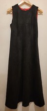 Halston Women Ultra Suede Midi Dress Black Sz Sm ( Sz 4/6)