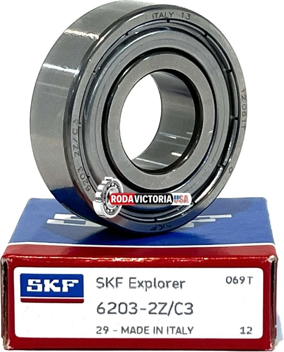 SKF (QTY.100) 6203 ZZC3 DEEP GROOVE BALL BEARING 17x40x12mm