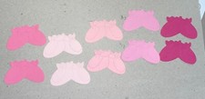   10 BABY BOOTIES   cardstock paper die cut embellishments
