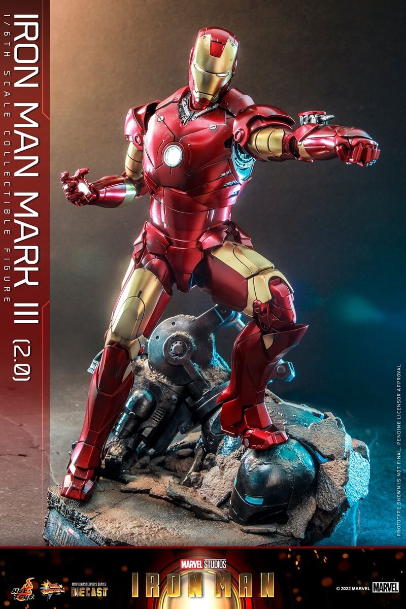 In Hand Hot Toys MMS664D48B Iron Man 1/6 Mark III (2.0 In Hand Hot Toys MMS664D48B Iron Man 1/6 Mark III (2.0