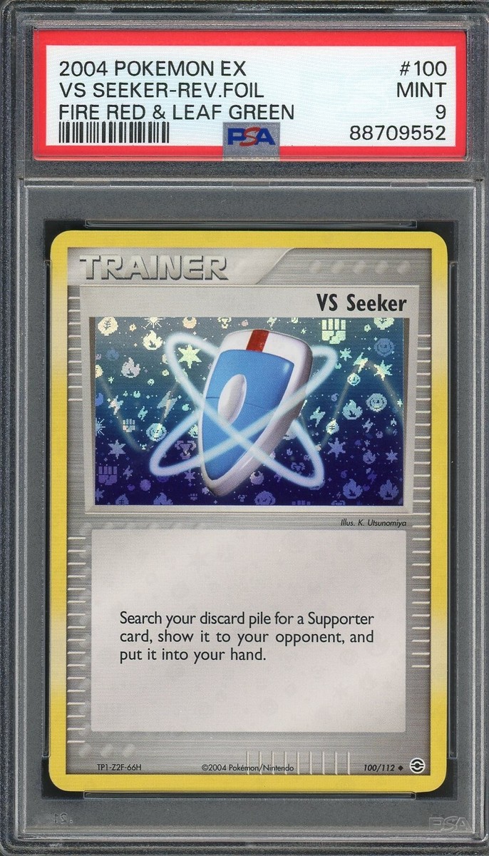 PSA 9 VS Seeker EX Fire Red & Leaf Green 100/112 Reverse Holo