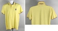 Ralph Lauren Polo Golf Horse Logo Short Sleeve Shirt Mens Large Pro Fit Yellow