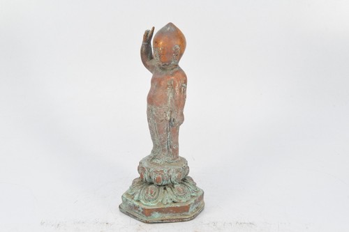 Young Buddha Siddhartha Copper Crafted Buddhism Antique Sculpture Craft Figurine - Picture 4 of 7