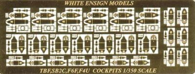 WEM PE35057 1/350 Avenger, Helldiver, Hellcat & Corsair Cockpit Detail Set