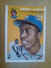 2021 Topps Series 1 Henry “Hank” Aaron Double Header Rookie Reprint Insert TDH-3