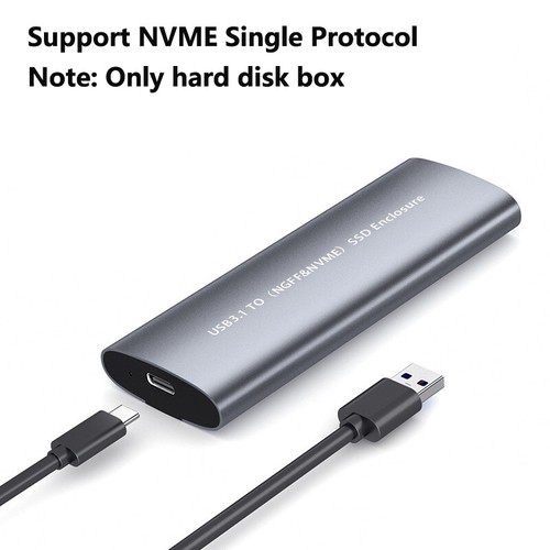 M.2 NVME NGFF Dual Protocol SSD USB Type C 10Gbps Enclosure Hard Disk HDD Box - Afbeelding 13 van 15