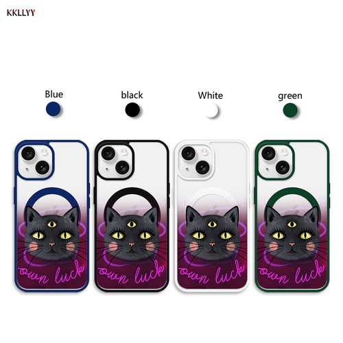 Magnetic Phone Case For iPhone16 15 14 13 12Pro MaxShockproofThree-eyed cat - Picture 9 of 14