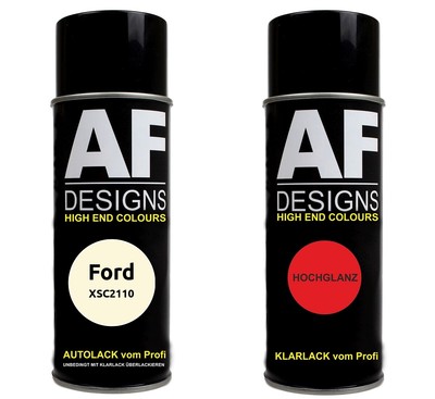 Autolack Spraydose Set Ford XSC2110 Formula White Basislack Klarlack Sprühdose 4