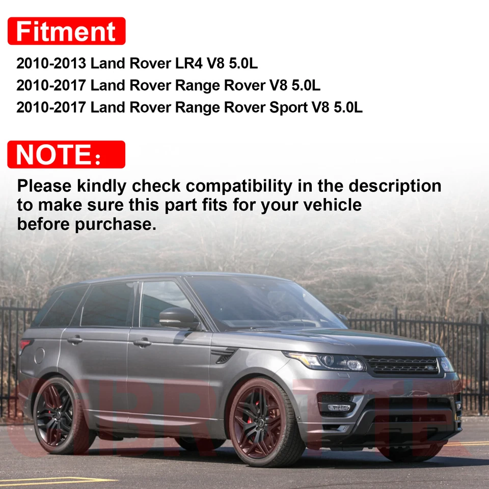 2PCS Valve Covers w/ Gasket for 2010-2017 Land Rover Range Rover Sport LR4 5.0L - Image 3 of 4