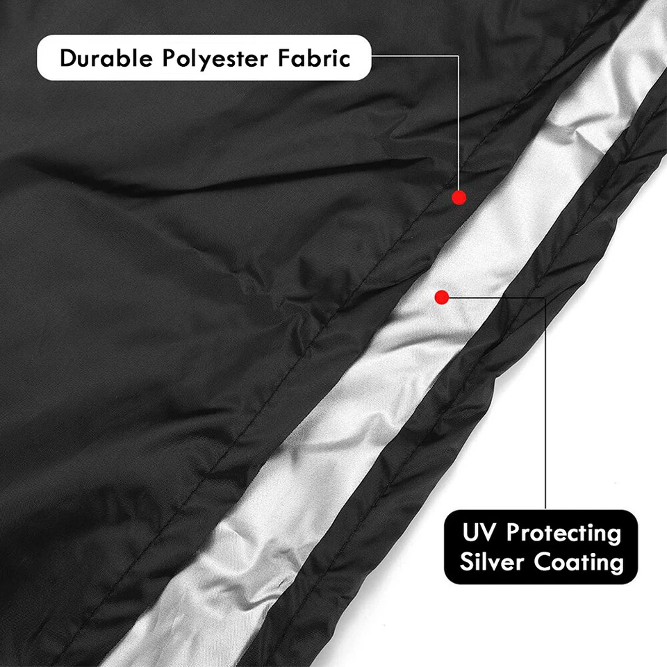 30-inch Patio Round Fire Pit Cover Waterproof UV Protector Grill BBQ Cover Black - Image 4 of 4