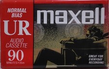 Maxell UR 90 Minute Blank Audio Cassette Tape Normal Bias New / Sealed