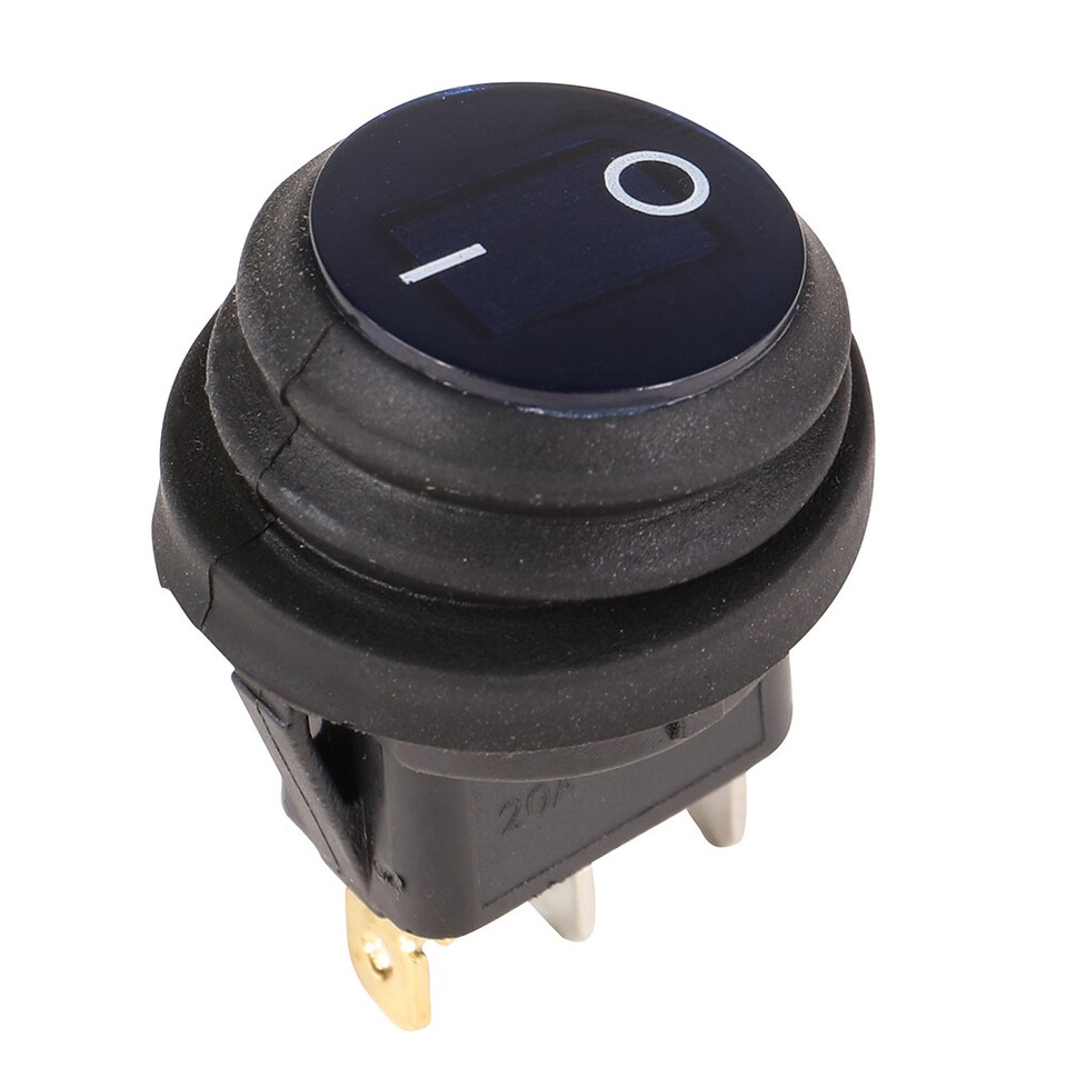 Toggle Switch Ebay 3PCS Blue LED 12V 20A Car Boat ON/OFF Round Waterproof Rocker Toggle ...