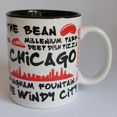 CHICAGO - The Windy City/The Bean/Millenium Park Keramik Kaffee Tee Tasse Becher USA