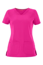 Heart Soul  Break On Through Pitter-Pat Womens 3-Pocket Stretch V-Neck Scrub Top