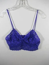 Vintage 80s Alana Gale Lace Cropped Camisole Women XL Purple