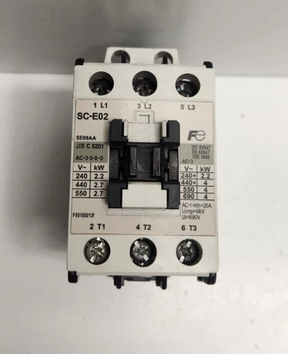 NEW NO BOX! FUJI 20A 3-POLE 100/120V COIL CONTACTOR SC-E02-110VAC
