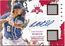2016 Diamond Kings Signatures ANTHONY RENDON Dual Patch Auto /10 Bronze