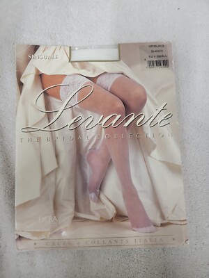 Levante Sensuale Bridal Lace Top Thigh High Stockings Size Small