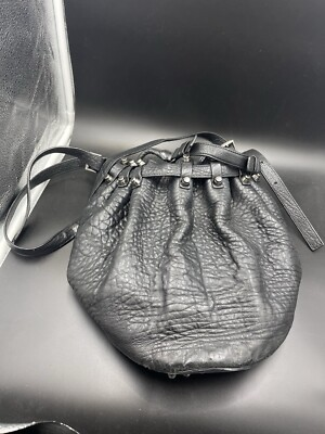 #ad Alexander Wang • Studded Bucket Bag Black Pebbled Leather