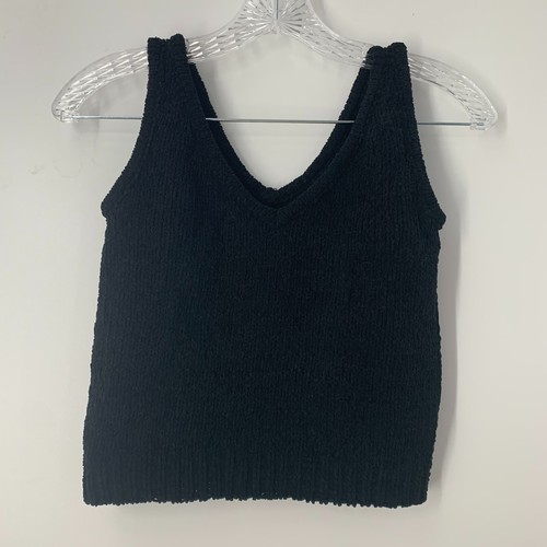 Plush Revolve Black Tank Wide Leg Chenille Pajama Set Various Sizes Tags - Picture 2 of 12