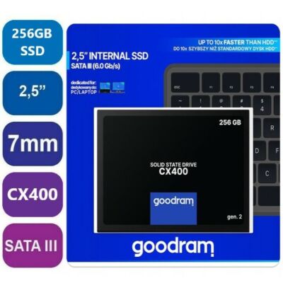 SSD-Festplatte 2,5 '' SSD GOODRAM CX400 256 GB SATA3
