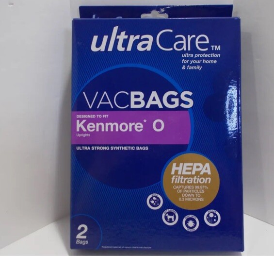 Box with 2 BAGS NEW Ultra Care VacBags Kenmore O Vacuum HEPA Filtration eBay