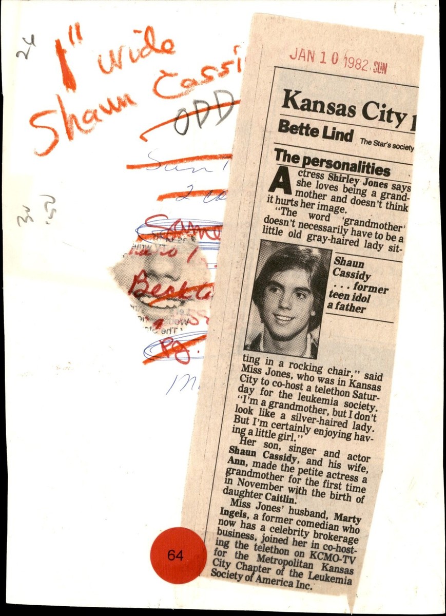 LD281 1982 Original Photo SHAUN CASSIDY FORMER TEEN IDOL ACTOR