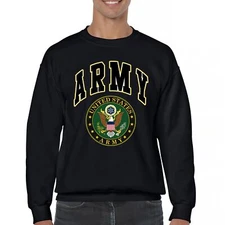 United States Army Crew Neck Sweatshirt Army Crest Patriotic