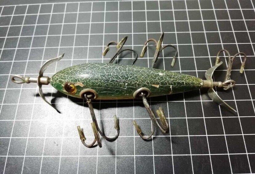 Rare Heddon Dowagiac 150 minnow 27g wood Old Lure Ship From Rare Heddon Dowagiac 150 minnow 27g wood Old Lure Ship From