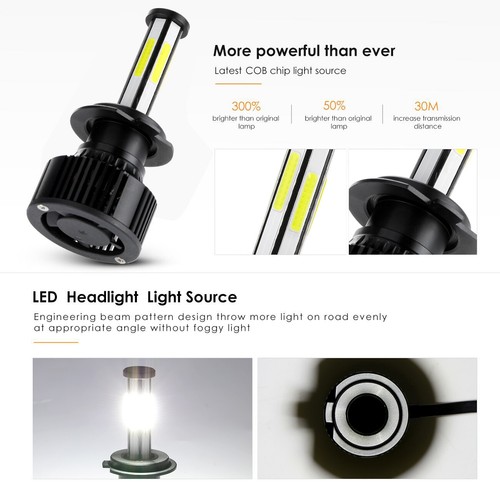 6Side H7 H7 LED Headlight High Low Beam 6000K For BMW 328i 325xi 330xi 2002-2006 - Bild 6 von 12