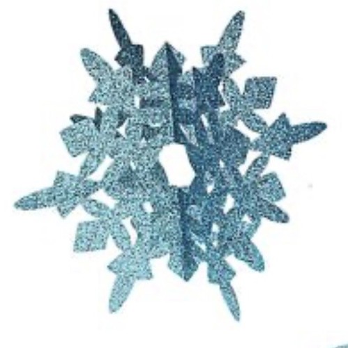 NEW Oriental Trading Blue Glitter Snowflake Table Decoration Centerpiece Frozen - 第 1/6 張圖片