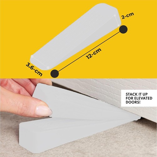 Door Wedge Rubber Heavy Duty Stop Large Strong Stopper Jam Jammer Non Slip 5pk - Picture 13 of 22