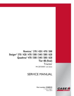 Case Rowtrac Steiger Quadtrac 370,420,470,500,540,580,620 Tier 4B Service Manual