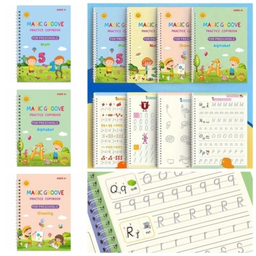 Alphabet Calligraphy Writing Book Drawing Writing Exercise Book  3-6y - Picture 1 of 17