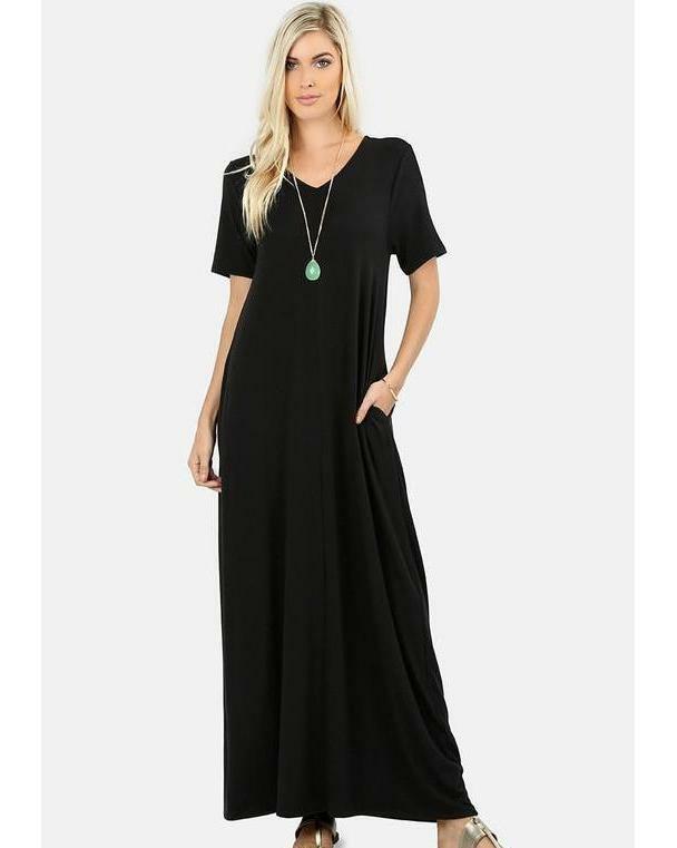 fitted lace wedding dress Meilani Stripe T-shirt Maxi Dress by Threaded Pear – Zulily main image 1