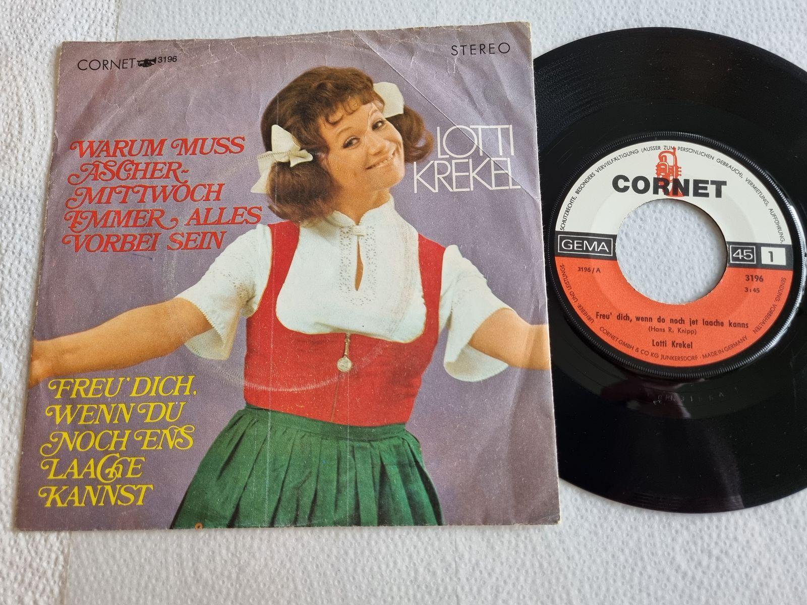 7"" Single Lotti Krekel - Freu dich, wenn do noch jet laache kanns Vinyl Germany