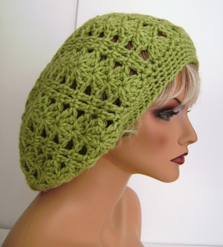 WOMENS MENS GREEN BAGGY RASTA BAGGIE SLOUCHY BEANIE HAT BOHO SNOOD HIPPIE CLOCH - Picture 11 of 12