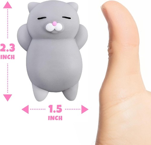 Toys Squishy Cat Set 2" Soft Silicone Kawaii Kitties,Christmas Stocking Stuffer - Picture 2 of 5